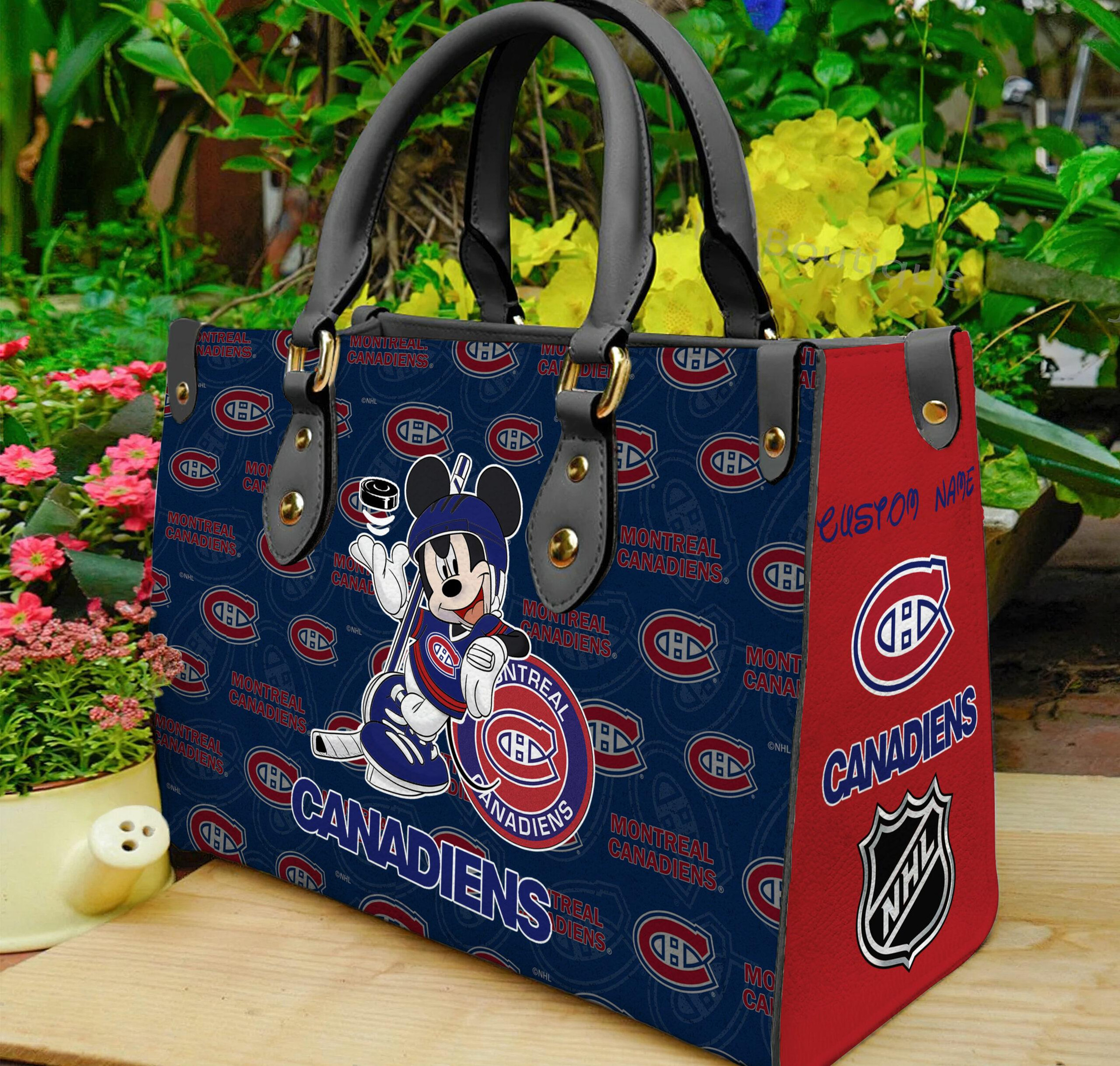 Montreal Canadiens Mickey Women Leather Hand Bag