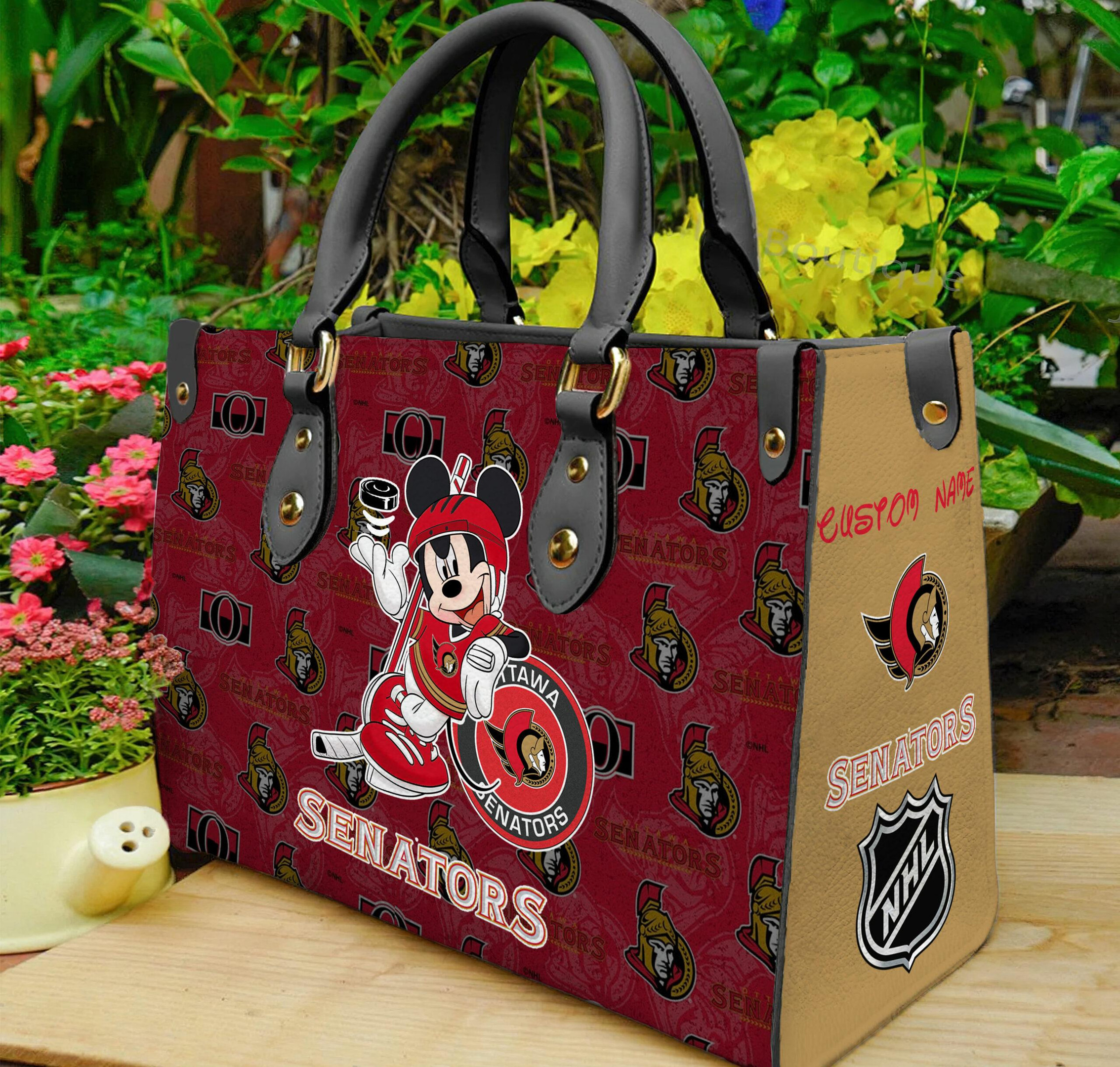Ottawa Senators Mickey Women Leather Hand Bag