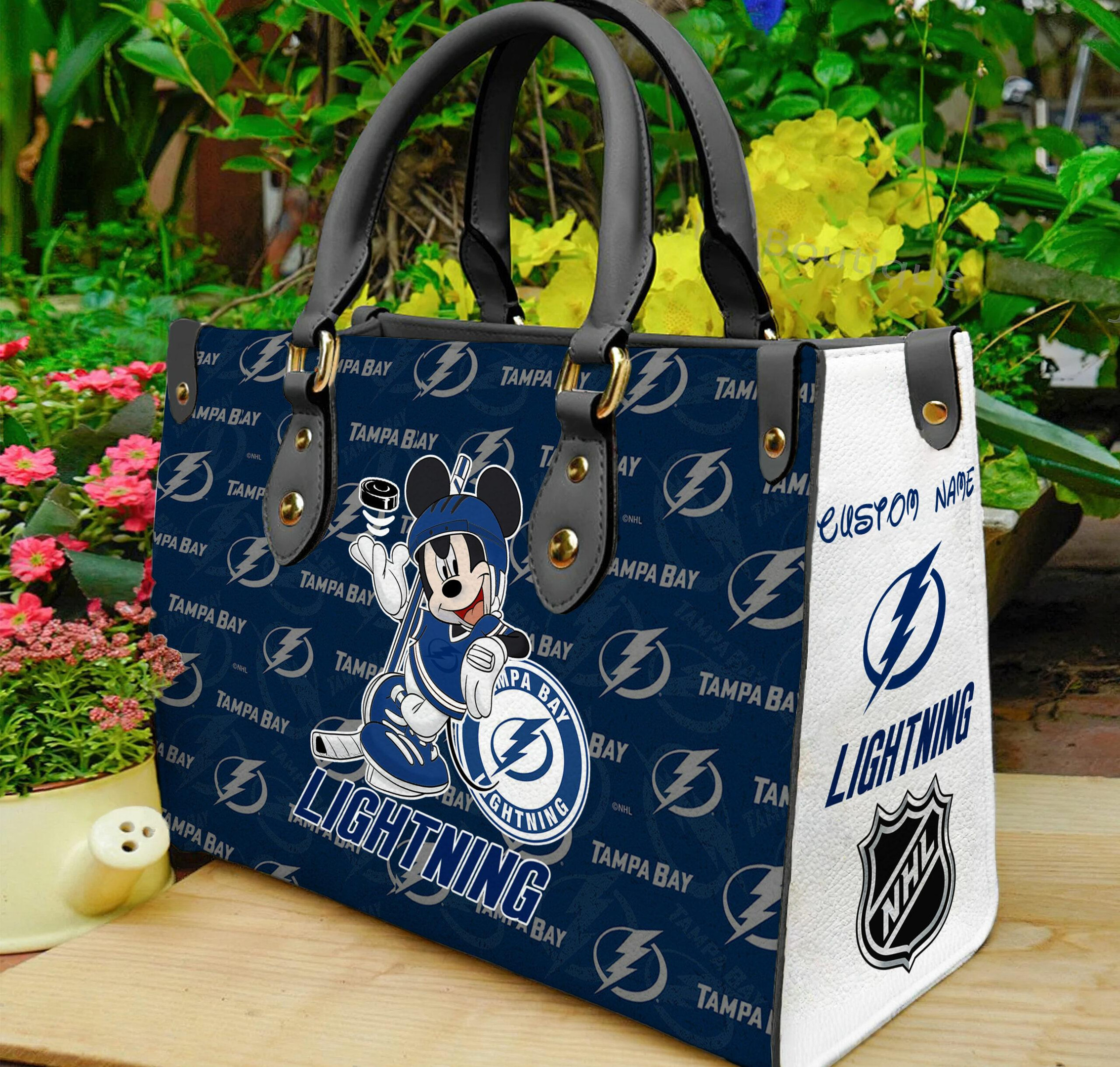Tampa Bay Lightning Mickey Women Leather Hand Bag