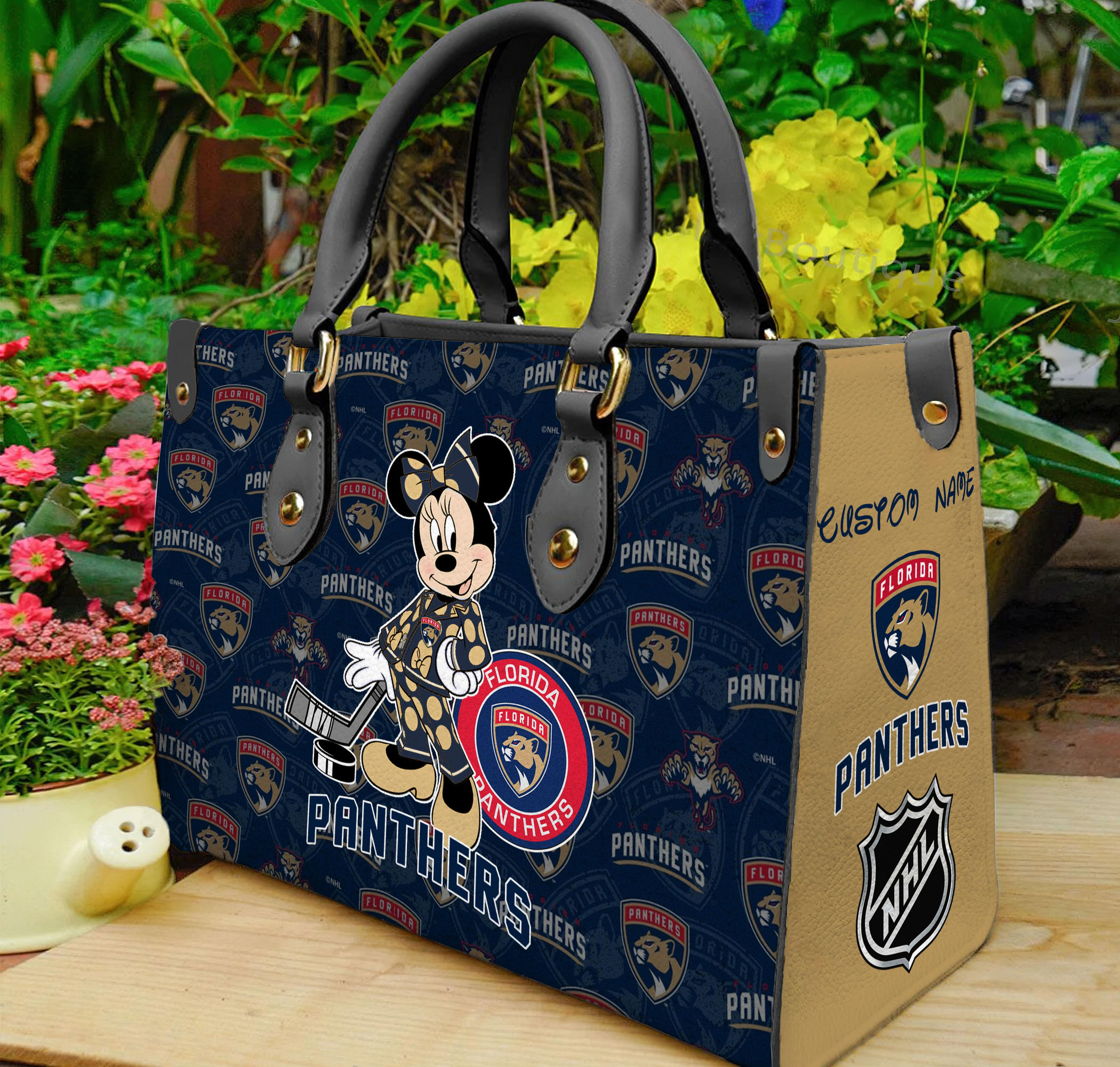 Florida Panthers Minnie Women Leather Hand Bag