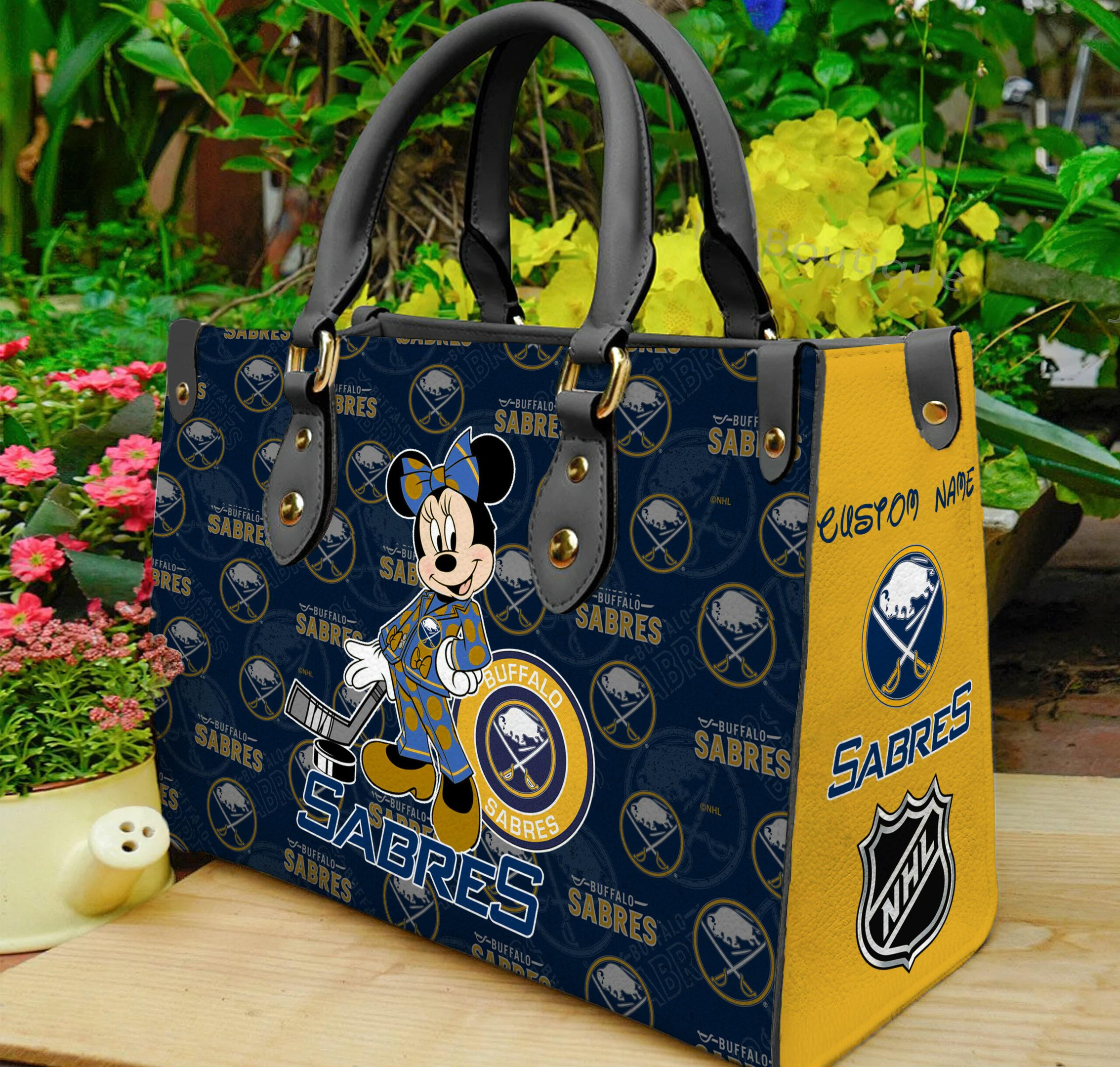 Buffalo Sabres Minnie Women Leather Hand Bag