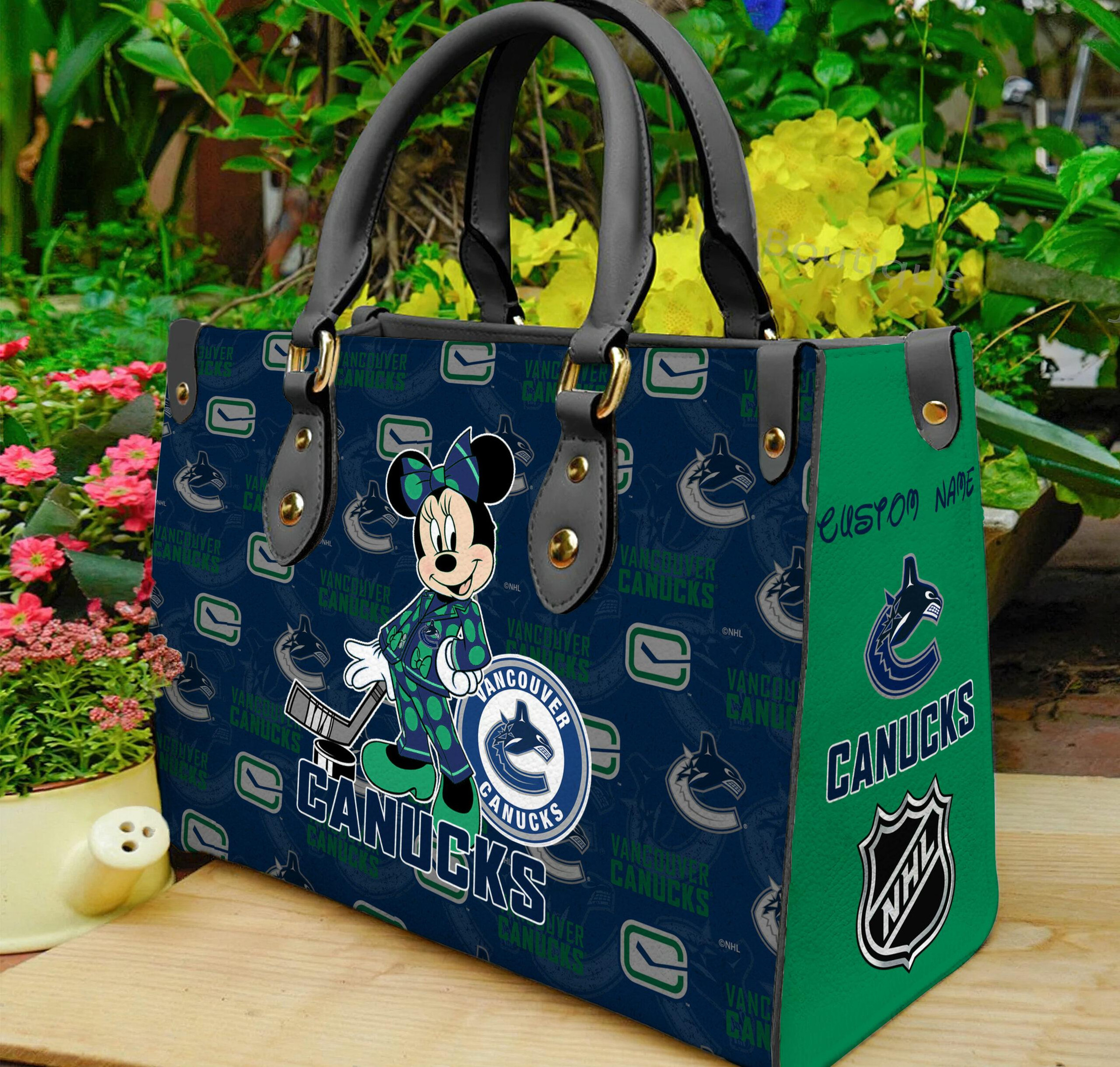 Vancouver Canucks Minnie Women Leather Hand Bag