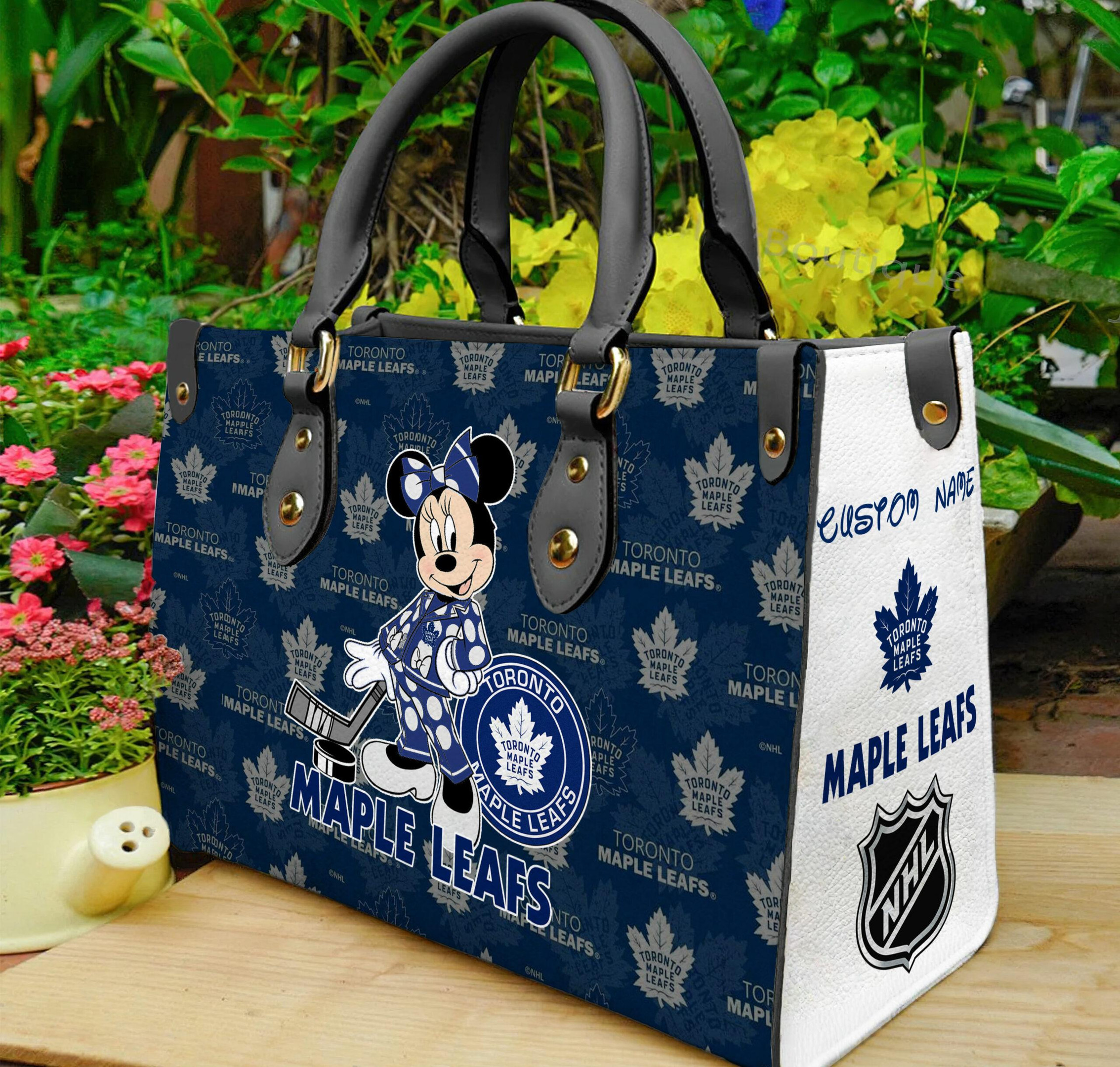 Toronto Maple Leafs Minnie Women Leather Hand Bag