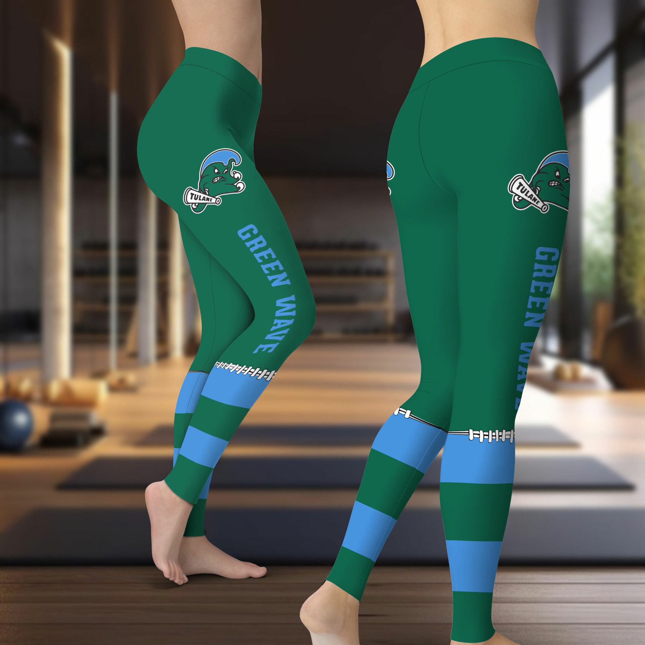Tulane Green Wave Women Sport Leggings