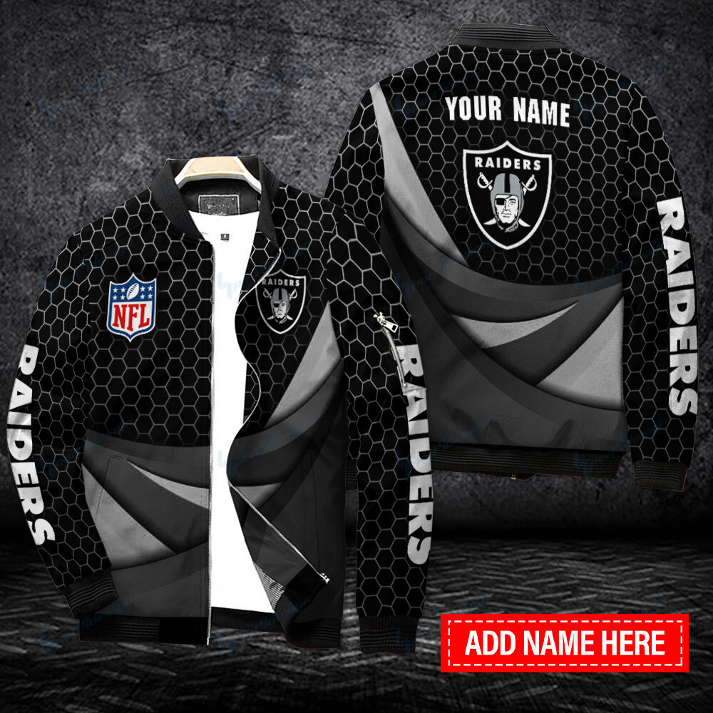 Las Vegas Raiders Personalized Bomber Jacket BG305 - DESIGN-TREND