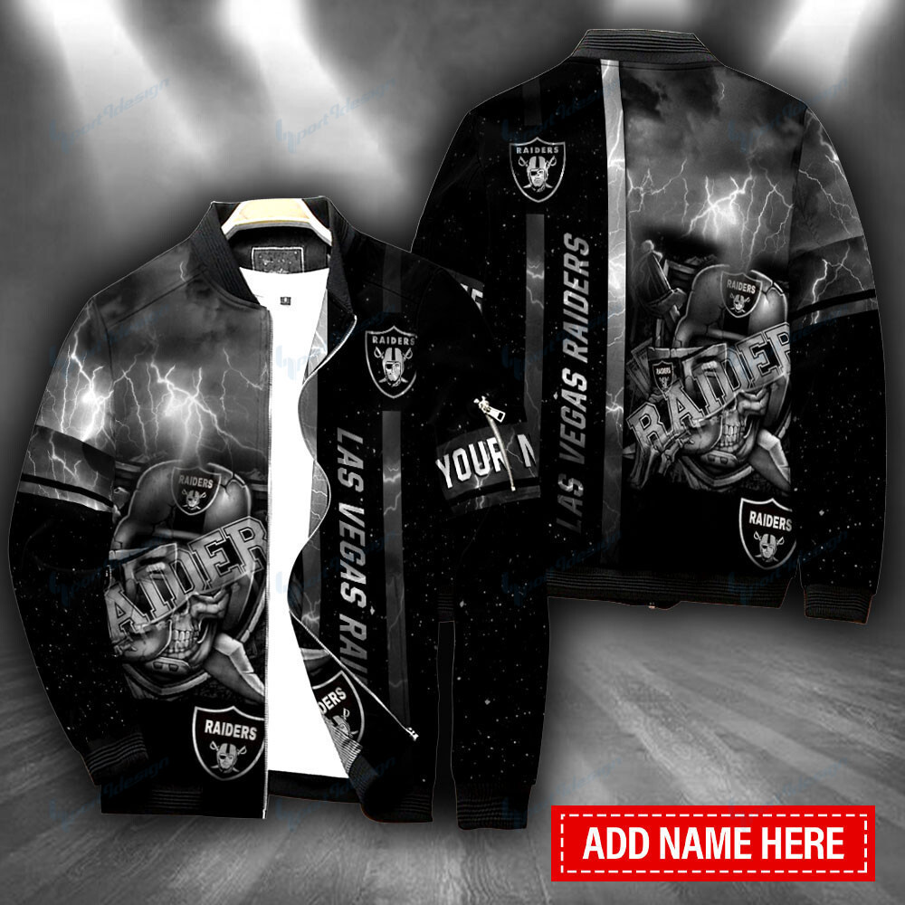 Las Vegas Raiders Personalized Bomber Jacket BG336 - DESIGN-TREND