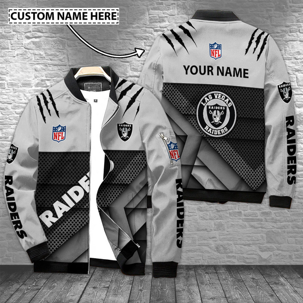 Las Vegas Raiders Personalized Bomber Jacket BG521 - DESIGN-TREND