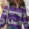 Kansas State Wildcats | Unisex V-neck Knitted Fleece k77225
