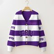 TCU Horned Frogs | Unisex V-neck Knitted Fleece k77225
