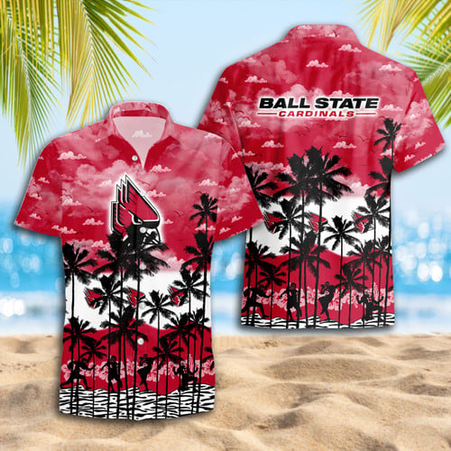 Ball State Cardinals Hawaiian Shirt Trending Summer. Gift For Fan S88912