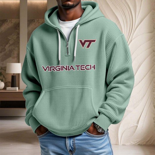 Virginia Tech Hokies | Waffle Knit Football Hoodie K1194