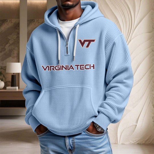 Virginia Tech Hokies | Waffle Knit Football Hoodie K1194