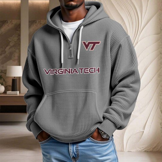 Virginia Tech Hokies | Waffle Knit Football Hoodie K1194