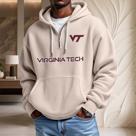 Virginia Tech Hokies | Waffle Knit Football Hoodie K1194