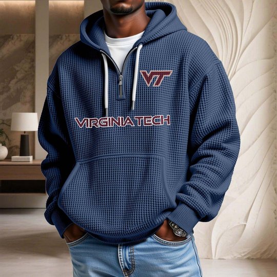 Virginia Tech Hokies | Waffle Knit Football Hoodie K1194