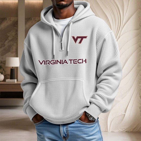 Virginia Tech Hokies | Waffle Knit Football Hoodie K1194
