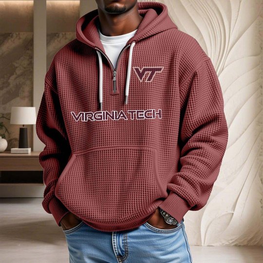 Virginia Tech Hokies | Waffle Knit Football Hoodie K1194
