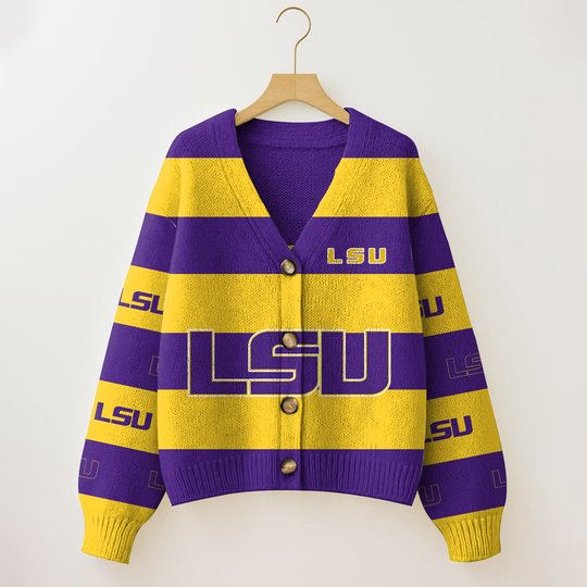 LSU TIGERS | Unisex V-neck Knitted Fleece k77225