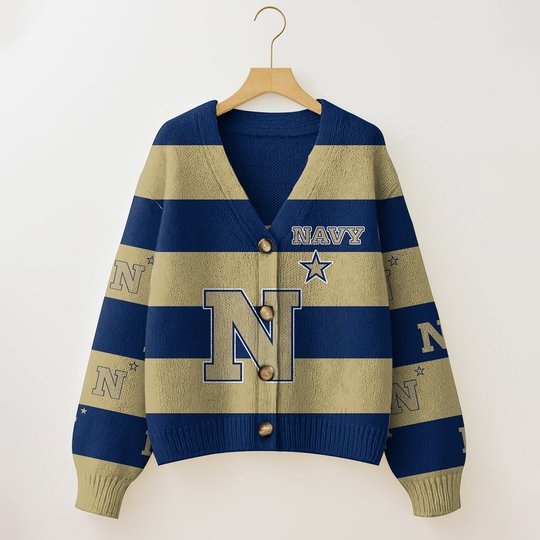 Navy Midshipmen | Unisex V-neck Knitted Fleece k77225