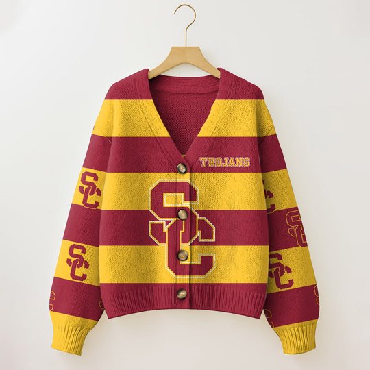 USC Trojans | Unisex V-neck Knitted Fleece k77225