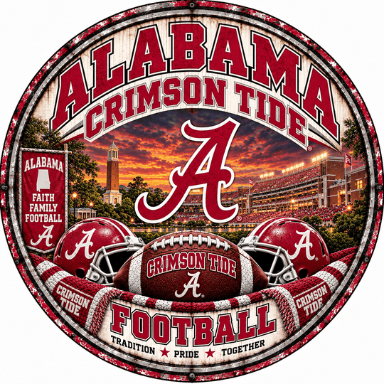 Alabama Crimson Tide Christmas Ceramic Decoration Ornaments