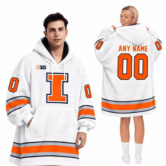 Illinois Fighting Illini | Football Unisex Blanket Hoodie BH85632