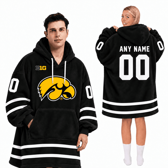 Iowa Hawkeyes | Football Unisex Blanket Hoodie BH85632