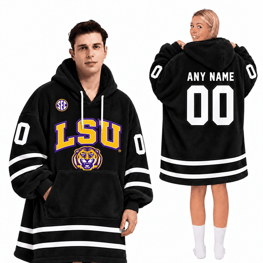LSU TIGERS | Football Unisex Blanket Hoodie BH85632