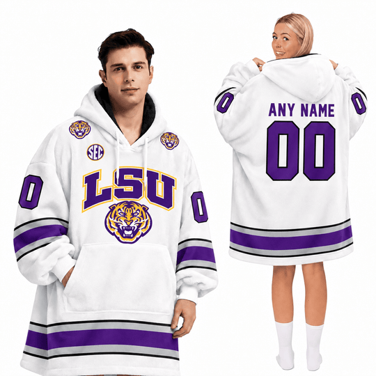 LSU TIGERS | Football Unisex Blanket Hoodie BH85632