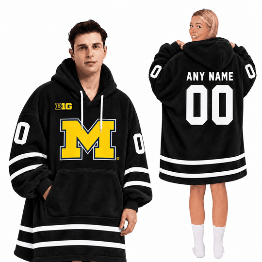 Michigan Wolverines | Football Unisex Blanket Hoodie BH85632