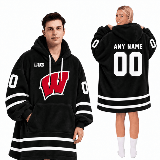 Wisconsin Badgers | Football Unisex Blanket Hoodie BH85632