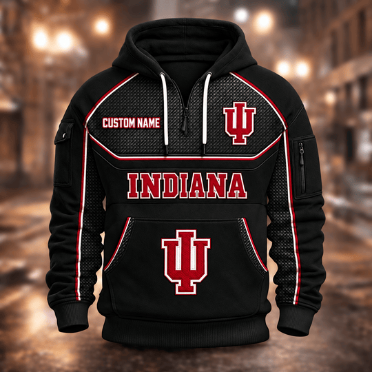 Indiana Hoosiers | Football Quarter Zip Hoodie K53395