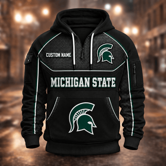 Michigan State Spartans | Football Quarter Zip Hoodie K53395