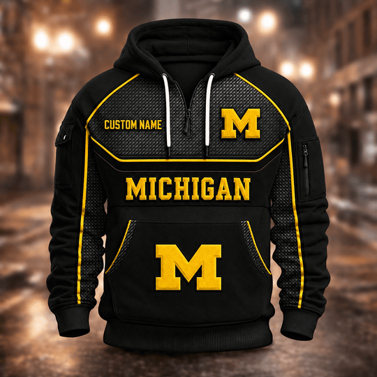Michigan Wolverines | Football Quarter Zip Hoodie K53395