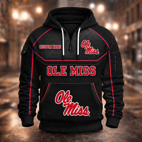 Ole Miss Rebels | Football Quarter Zip Hoodie K53395
