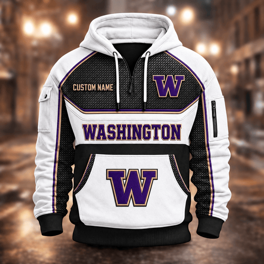 Washington Huskies | Football Quarter Zip Hoodie K53395