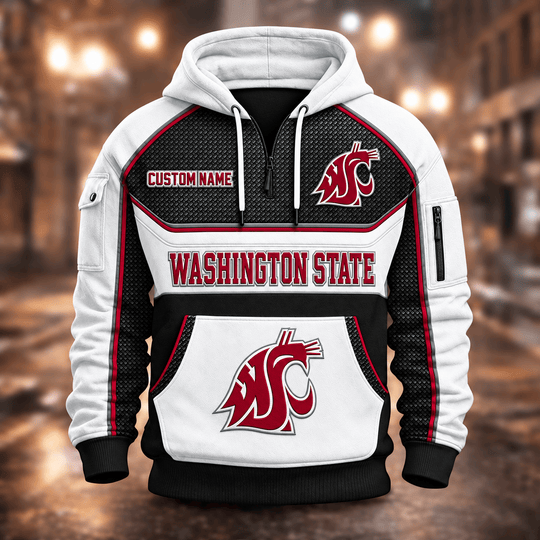 Washington State Cougars | Football Quarter Zip Hoodie K53395