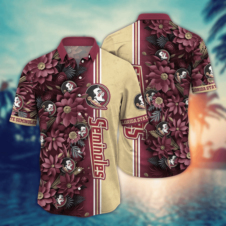 Florida State Seminoles NCAA2 Flower Hawaii Shirt And Tshirt For Fans, Custom Summer Football Shirts NA49622