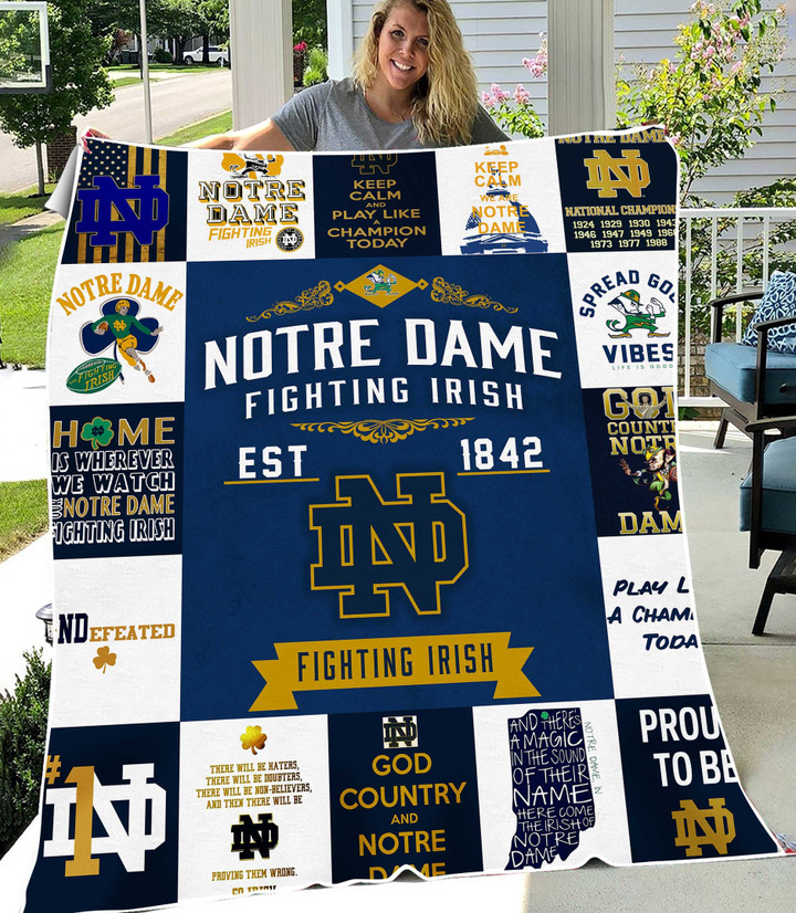 Notre Dame Fighting Irish Blanket Gift For Fans