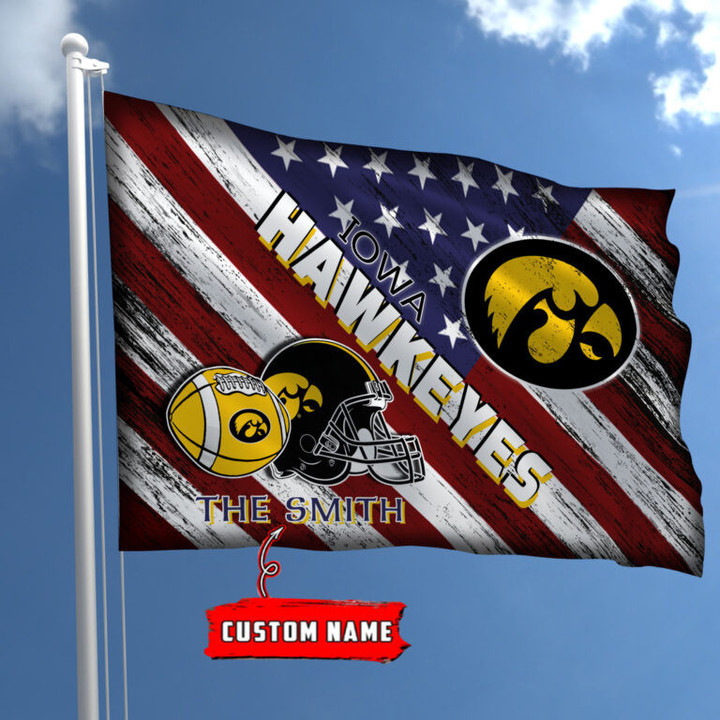 Iowa Hawkeyes | Personalized Flag