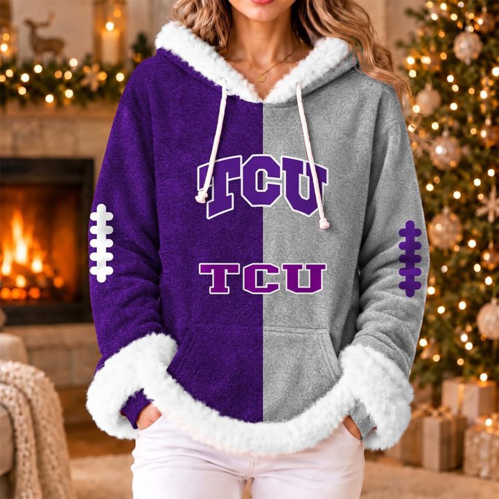 TCU Horned Frogs | Women's Fleece Football Hoodie K77885