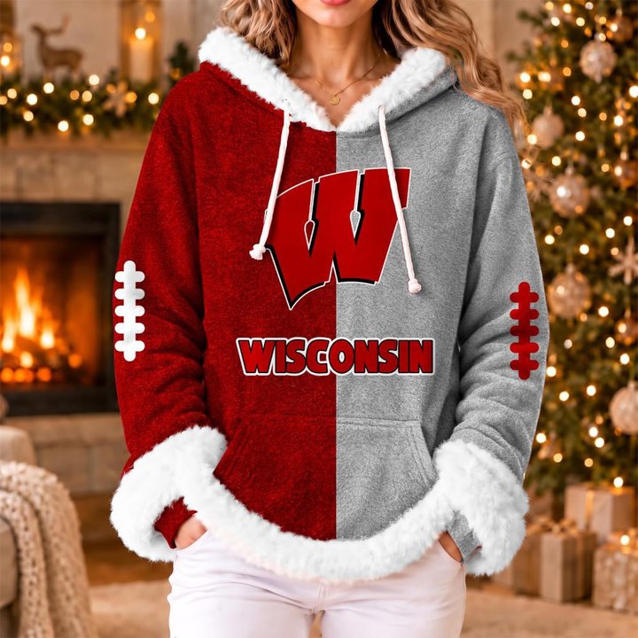 Wisconsin Badgers | Women's Fleece Football Hoodie K77885