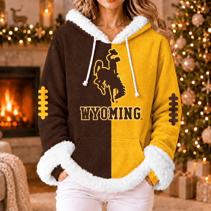 Wyoming Cowboys | Women's Fleece Football Hoodie K77885