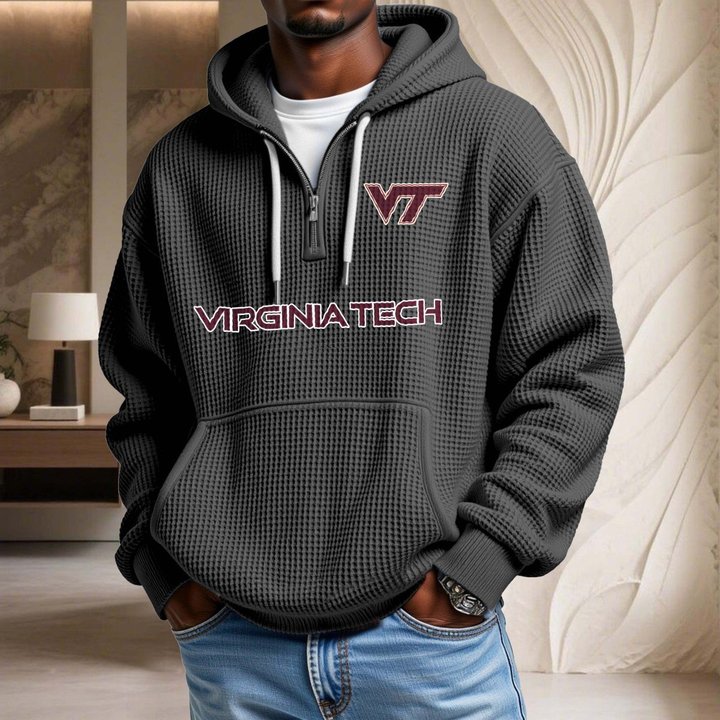 Virginia Tech Hokies | Waffle Knit Football Hoodie K1194