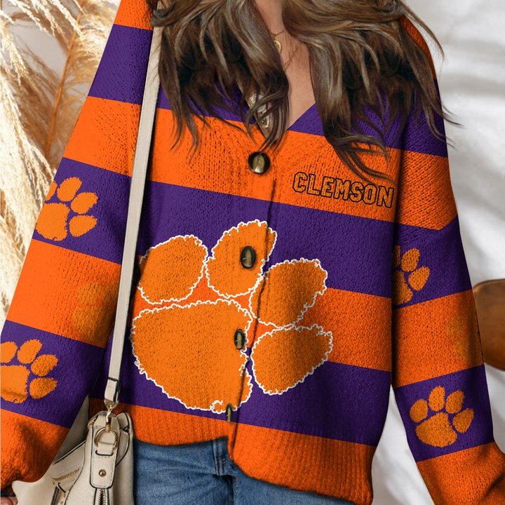 Clemson Tigers | Unisex V-neck Knitted Fleece k77225