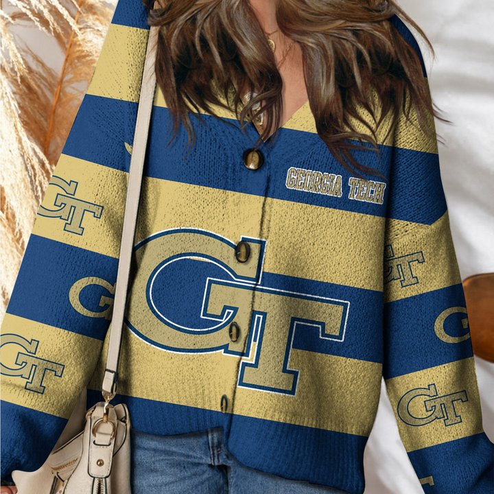 Georgia Tech Yellow Jackets | Unisex V-neck Knitted Fleece k77225
