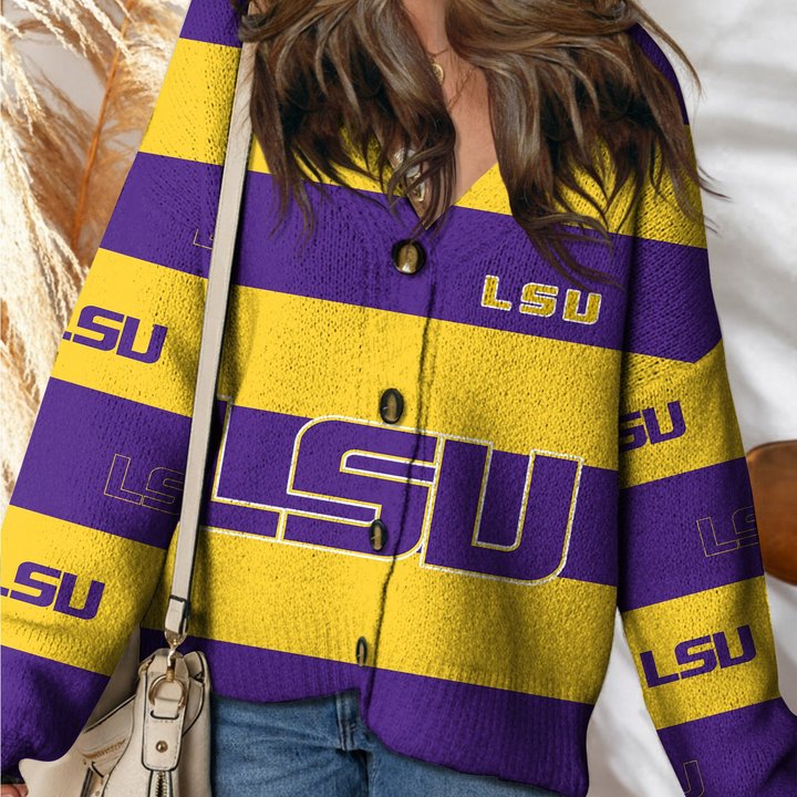 LSU TIGERS | Unisex V-neck Knitted Fleece k77225