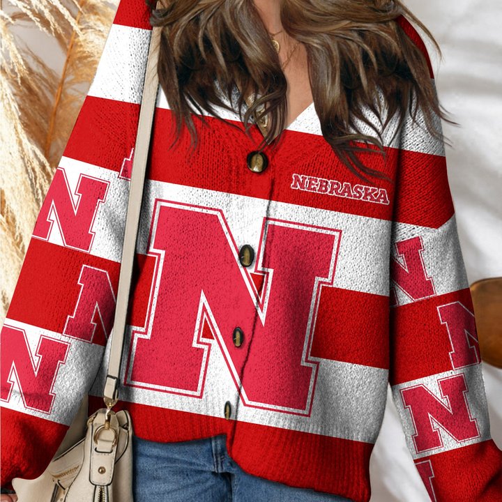 Nebraska Cornhuskers | Unisex V-neck Knitted Fleece k77225