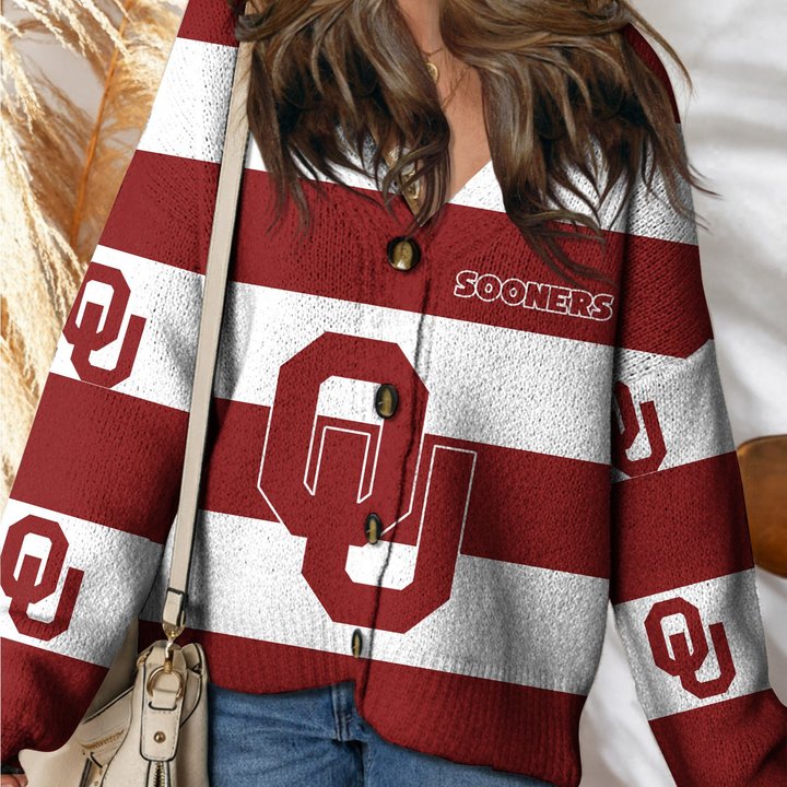 Oklahoma Sooners | Unisex V-neck Knitted Fleece k77225