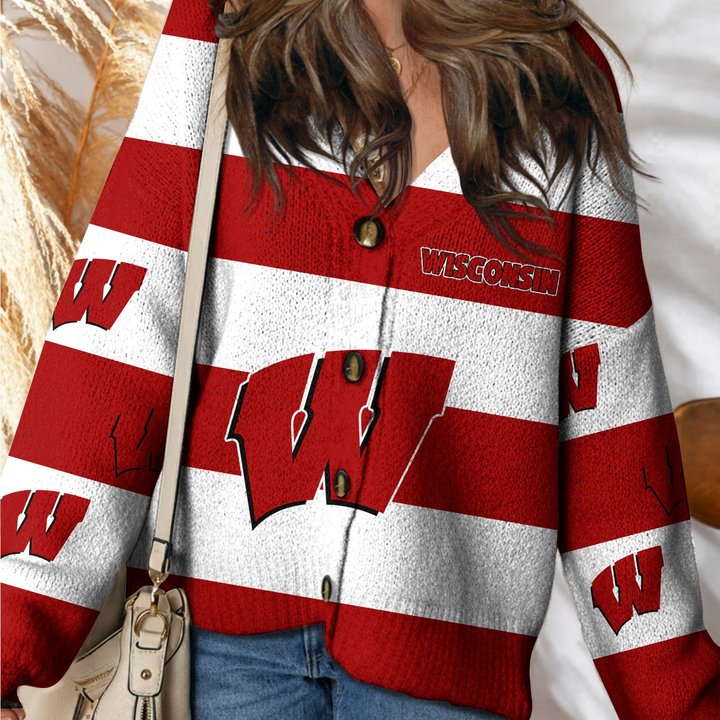 Wisconsin Badgers | Unisex V-neck Knitted Fleece k77225